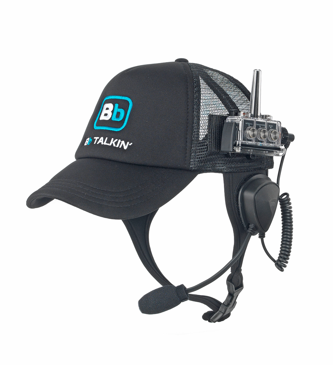 BbTALKIN USA's 100% waterproof baseball cap with microphone